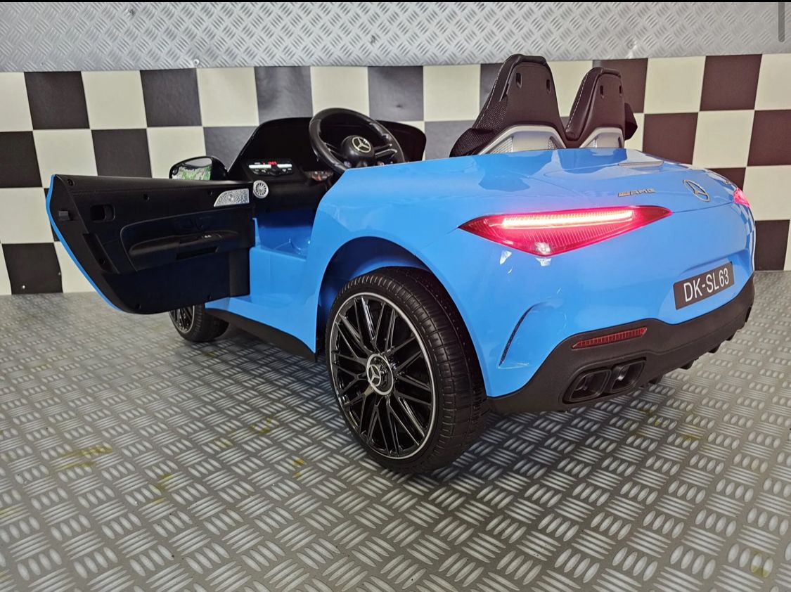 Mercedes SL63 Elettrica per Bambini 12V Blu Metallizzato