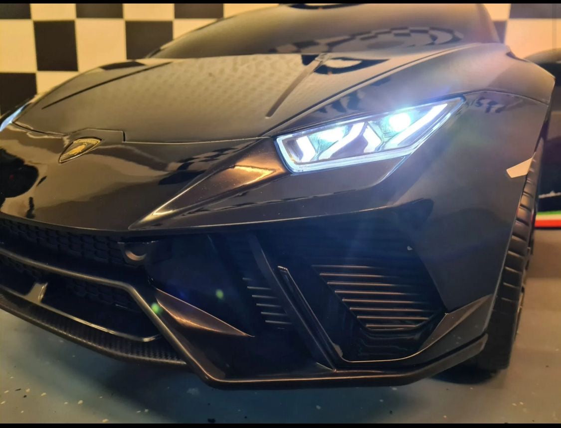 Auto elettrica per bambini Lamborghini Huracan 12V nero metallizzato