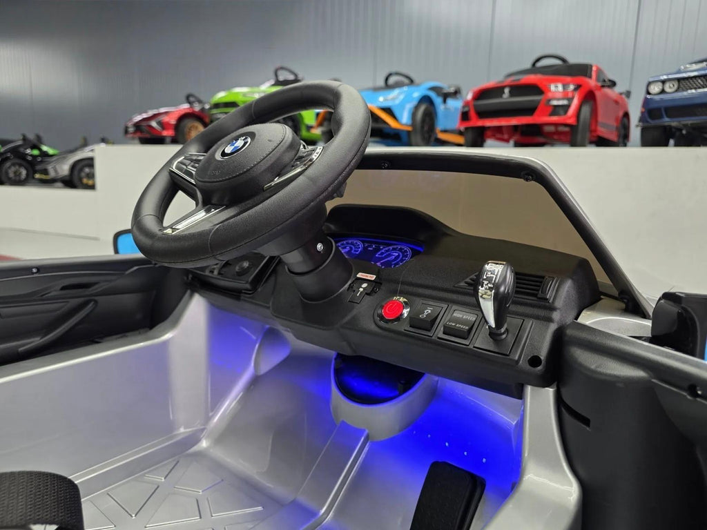 BMW M5 Elettrica per Bambini 24V Grigio Metallizzato