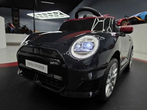 Mini Cooper S Elettrica per Bambini 12V Nero Metallizzato