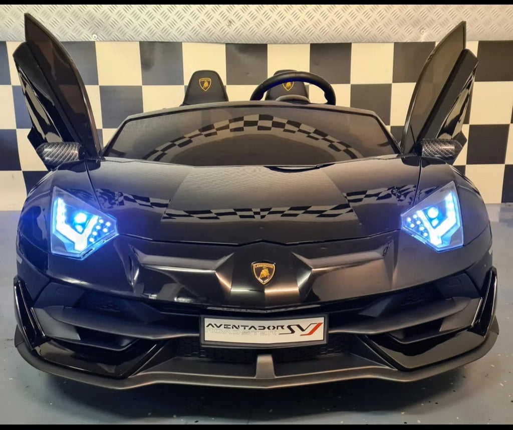 Auto elettrica per bambini Lamborghini Aventador 2 posti 24V drift nero metallizzato