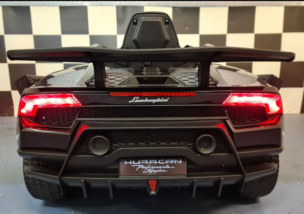 Auto elettrica per bambini Lamborghini Huracan 12V nero metallizzato