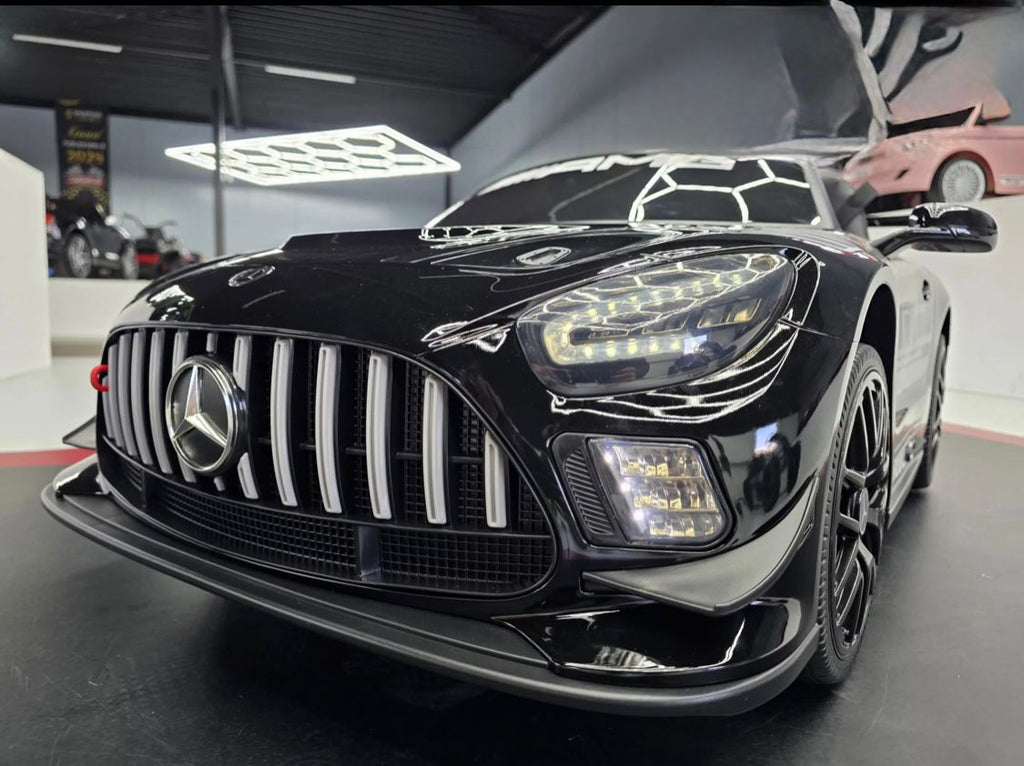 Mercedes GT3 AMG Elettrica per Bambini 12V Nero Metallizzato