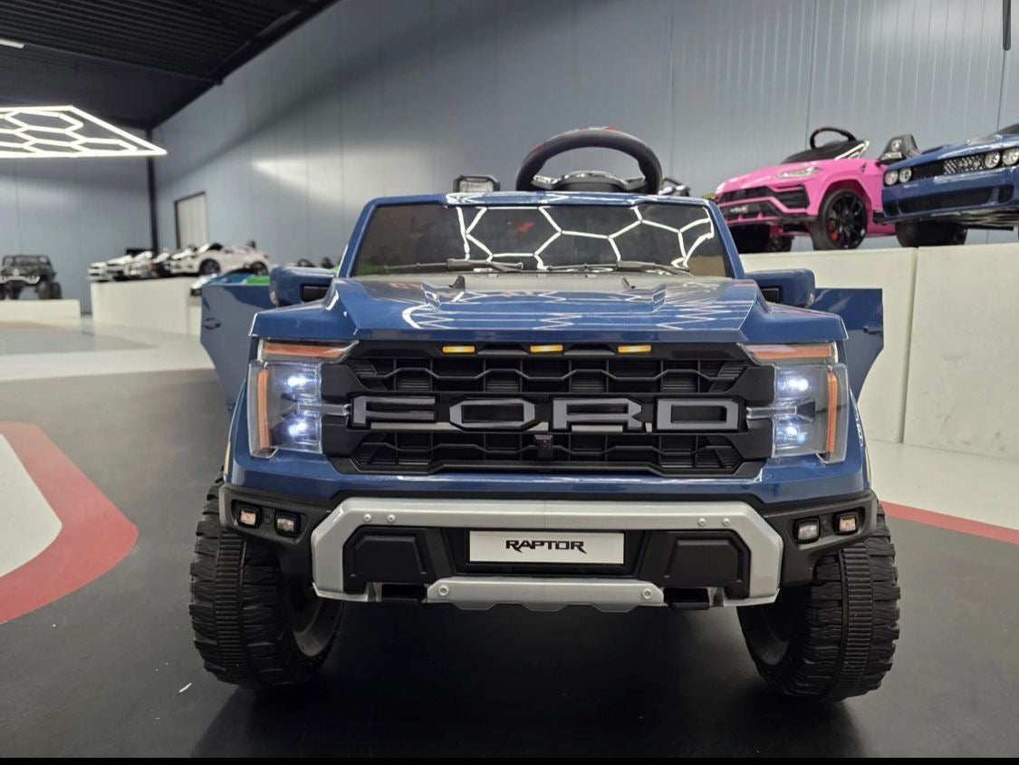 Auto elettrica per bambini Ford Raptor 2 posti 24V blu