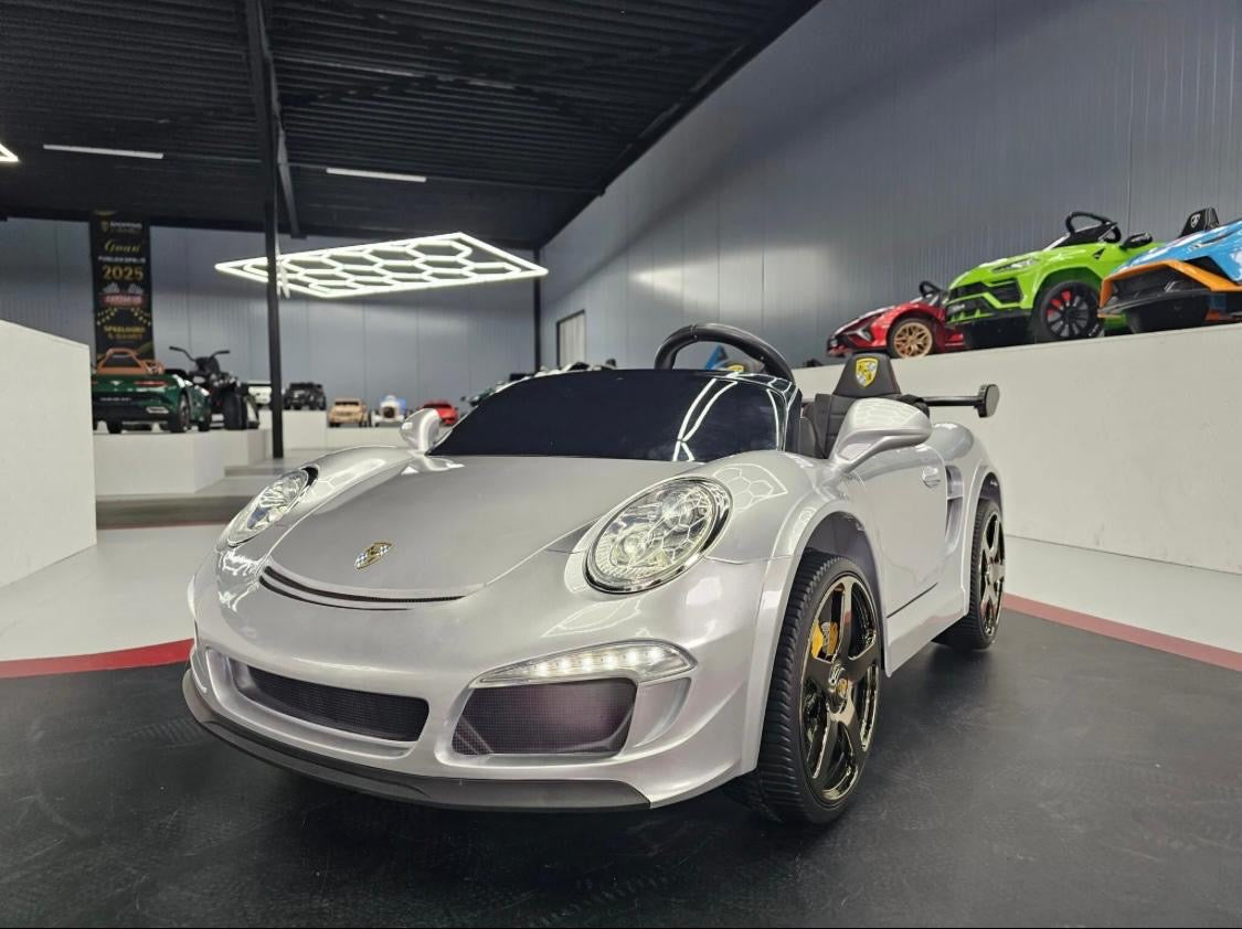 Auto elettrica per bambini Porsche RUF 24V argento metallizzato