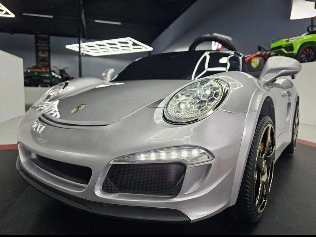 Auto elettrica per bambini Porsche RUF 24V argento metallizzato