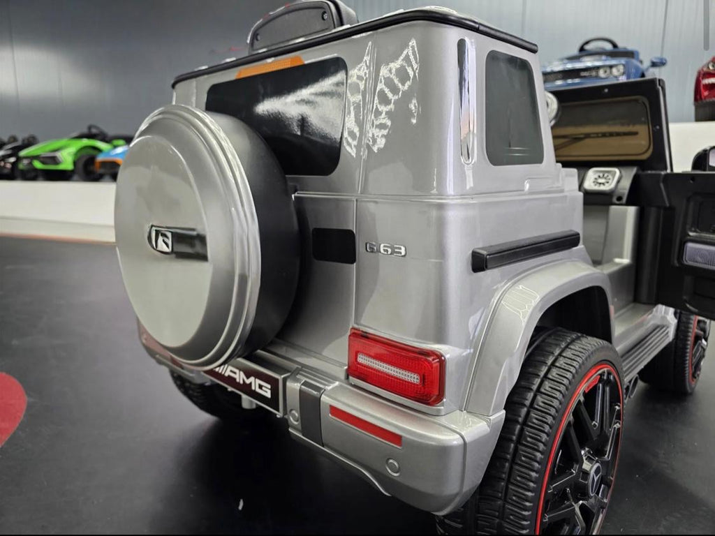 Auto elettrica per bambini Mercedes G63 12V grigio metallizzato 1 posto
