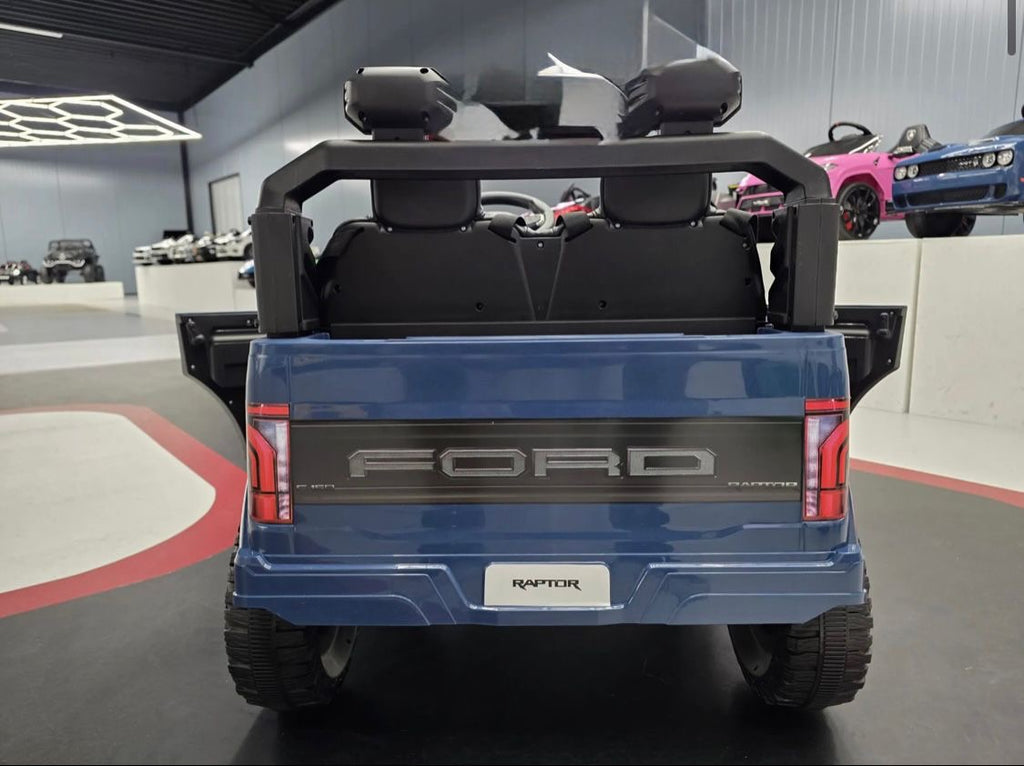 Auto elettrica per bambini Ford Raptor 2 posti 24V blu