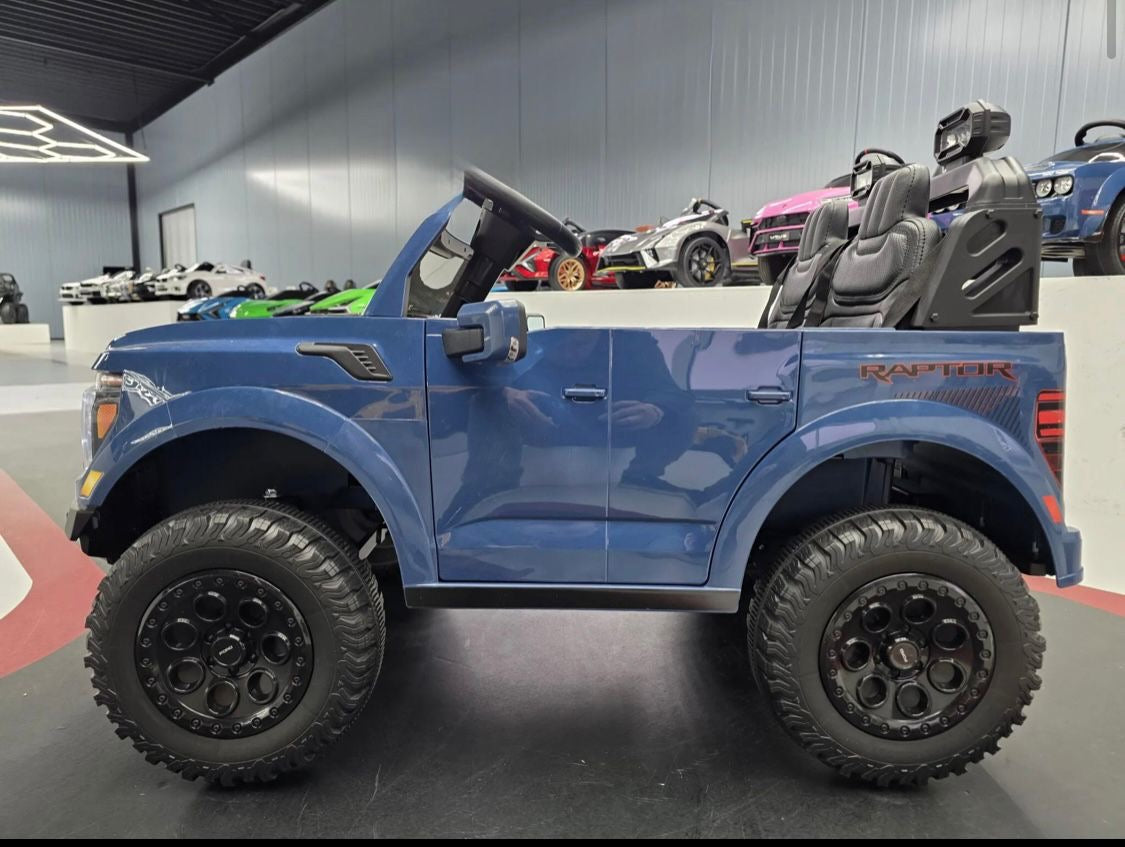 Auto elettrica per bambini Ford Raptor 2 posti 24V blu