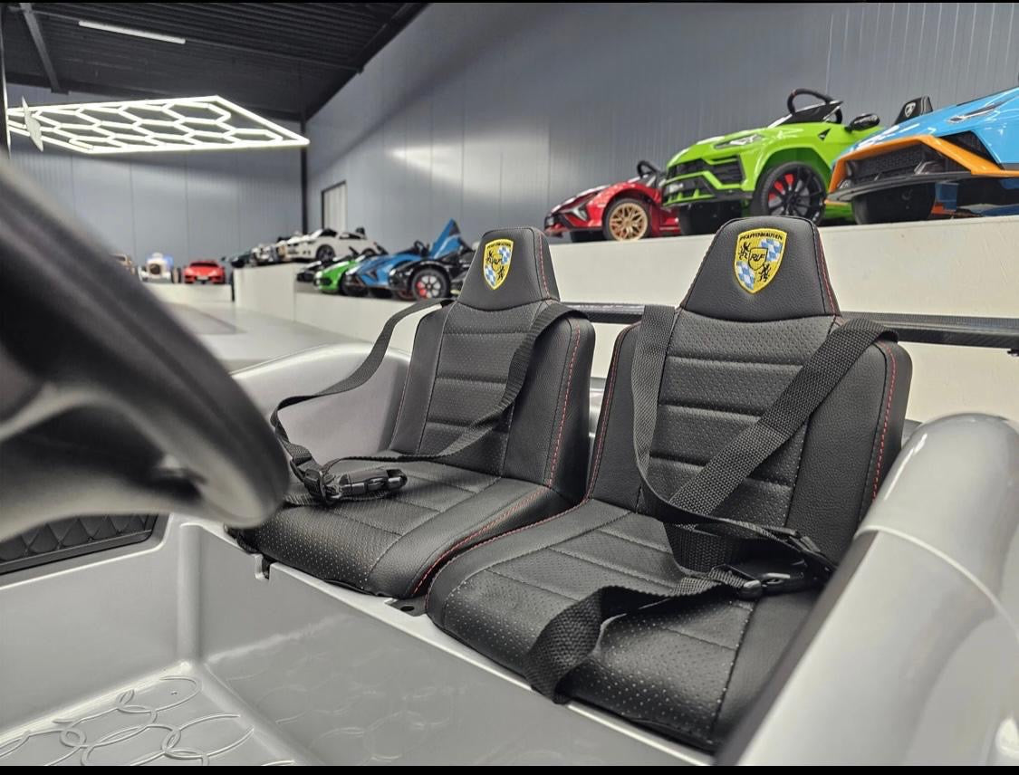 Auto elettrica per bambini Porsche RUF 24V argento metallizzato