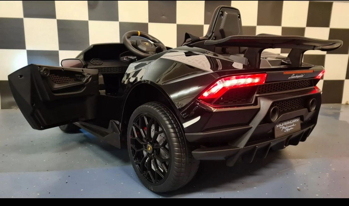 Auto elettrica per bambini Lamborghini Huracan 12V nero metallizzato