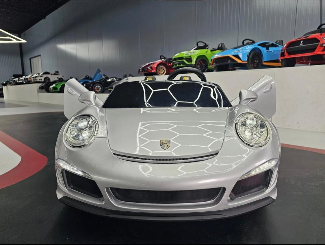Auto elettrica per bambini Porsche RUF 24V argento metallizzato