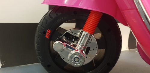 Vespa GTS elettrica per bambini 12V rosa con parabrezza - immagine 7