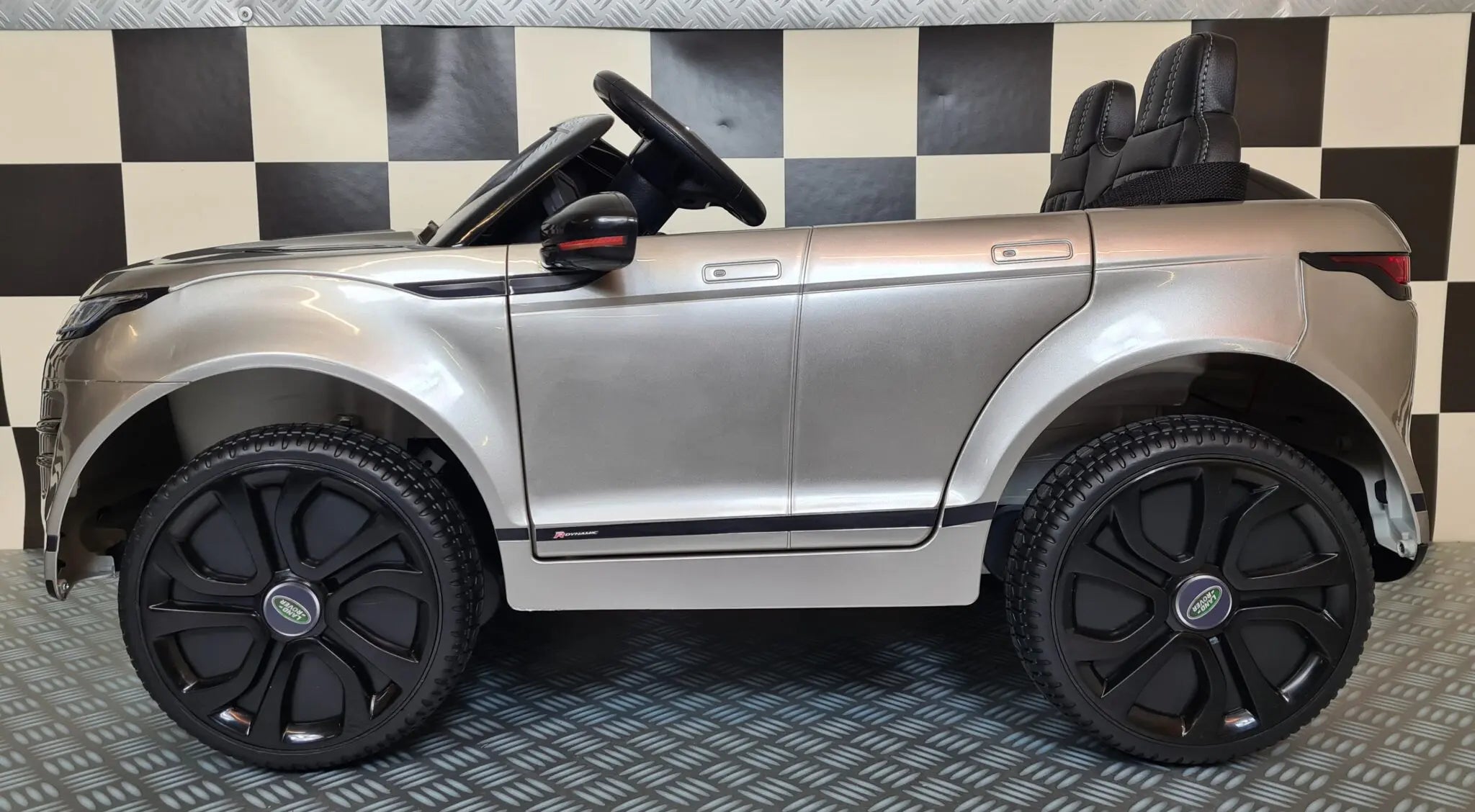 Auto elettrica per bambini Range Rover Evoque 4x4 grigio metallizzato