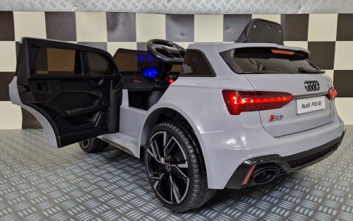 Audi RS6 Elettrica per Bambini 12V Grigia - immagine 5