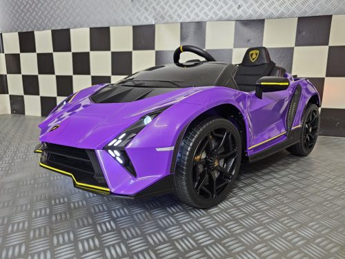 Auto elettrica per bambini Lamborghini Autentica 12V viola