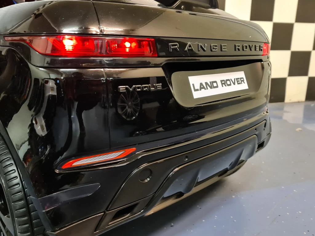 Auto elettrica per bambini Range Rover Evoque 4x4 nero metallizzato