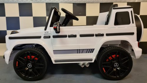 Auto elettrica per bambini Mercedes G63 12V bianca 1 posto