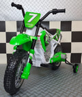Moto cross elettrica per bambini 12V verde - immagine 1