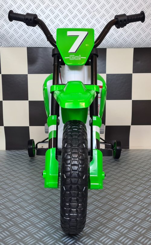 Moto cross elettrica per bambini 12V verde - immagine 3