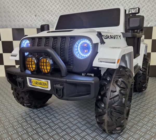 Jeep elettrica per bambini Gravity 12V bianca 2 posti - immagine 1