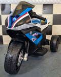 Mini BMW HP4 trike elettrico per bambini 12V blu - immagine 1