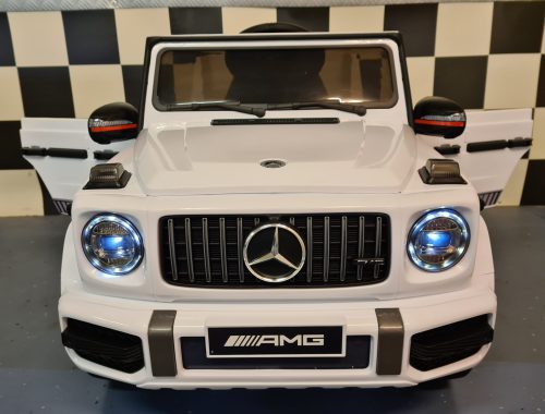 Auto elettrica per bambini Mercedes G63 12V bianca 1 posto