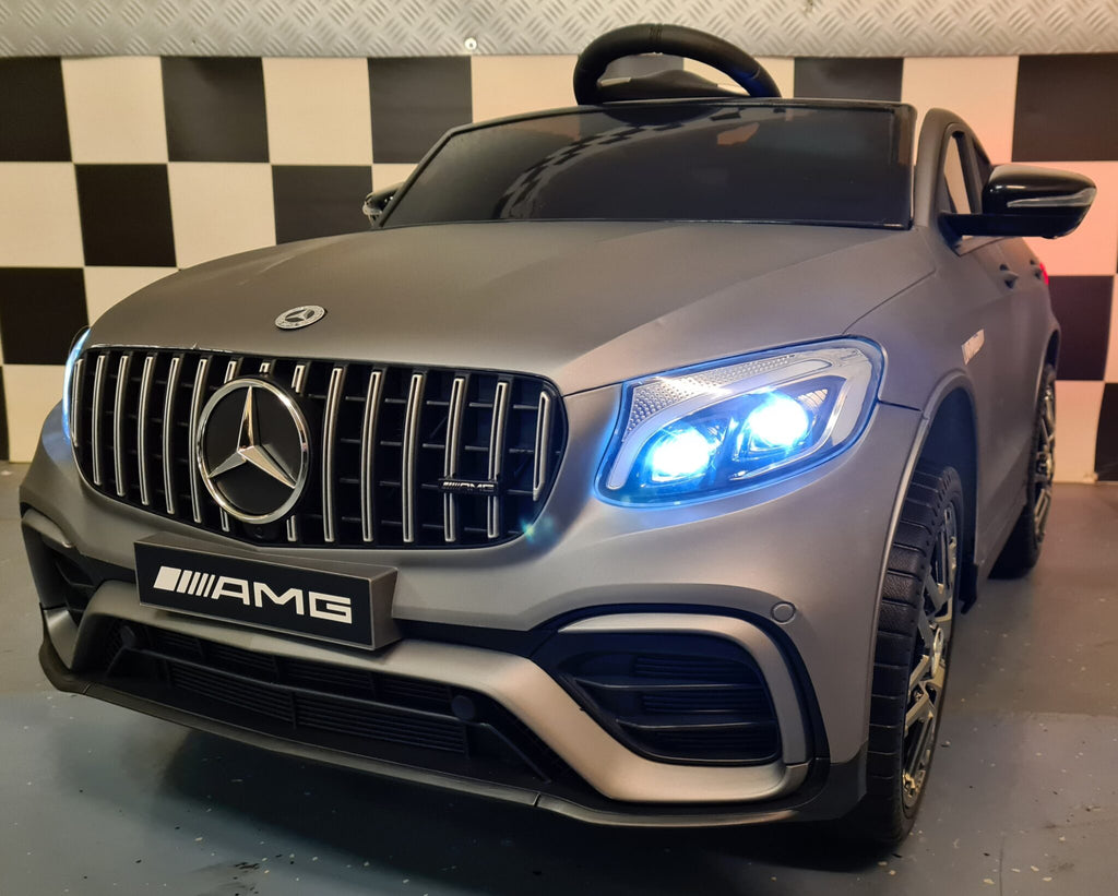 Auto elettrica per bambini Mercedes GLC 63 AMG 12V grigio opaco