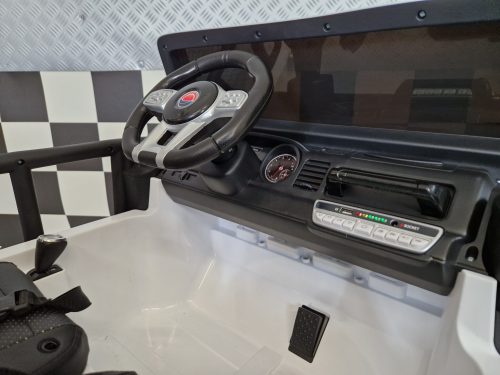 Jeep elettrica per bambini Gravity 12V bianca 2 posti - immagine 9