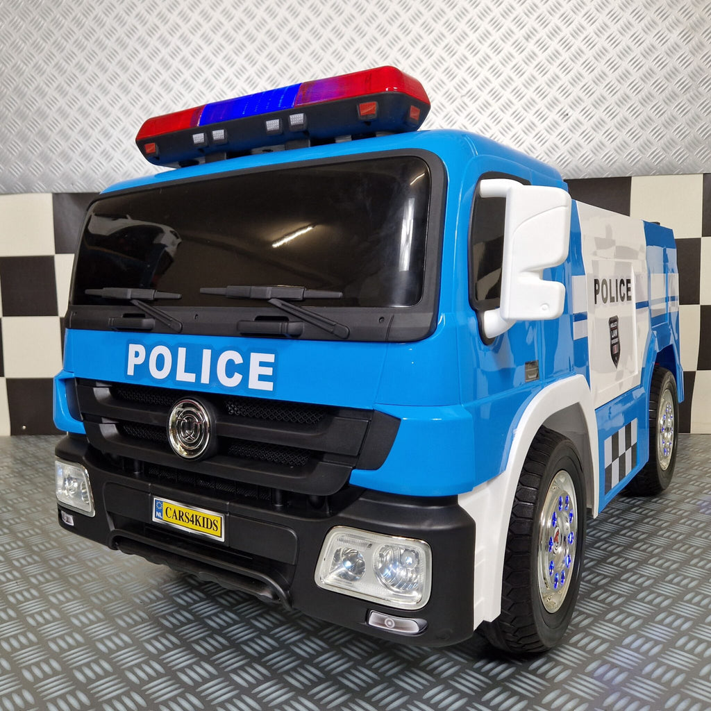 Camion polizia elettrico per bambini 12V con telecomando - immagine 1