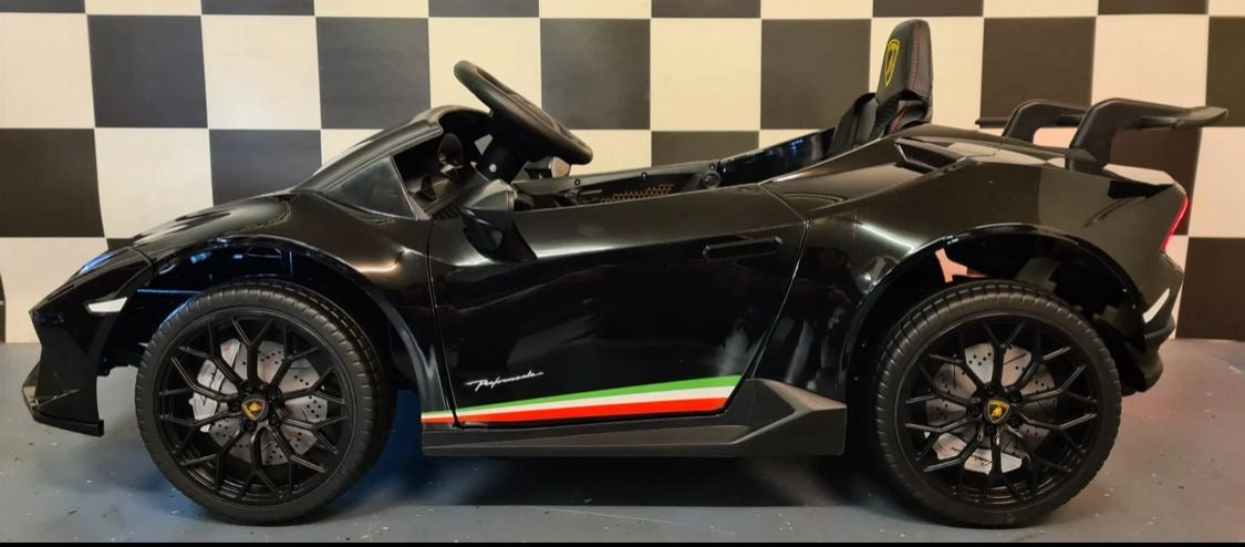 Auto elettrica per bambini Lamborghini Huracan 12V nero metallizzato