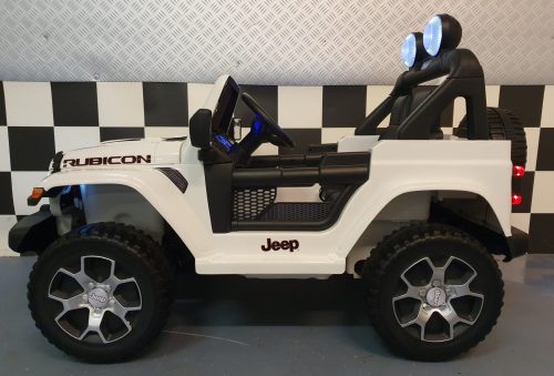 Auto elettrica per bambini Jeep Wrangler 12V 4WD bianca