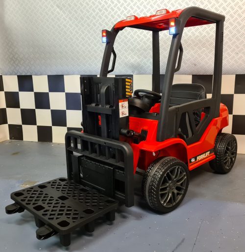 Muletto elettrico per bambini 12V rosso con telecomando - immagine 2