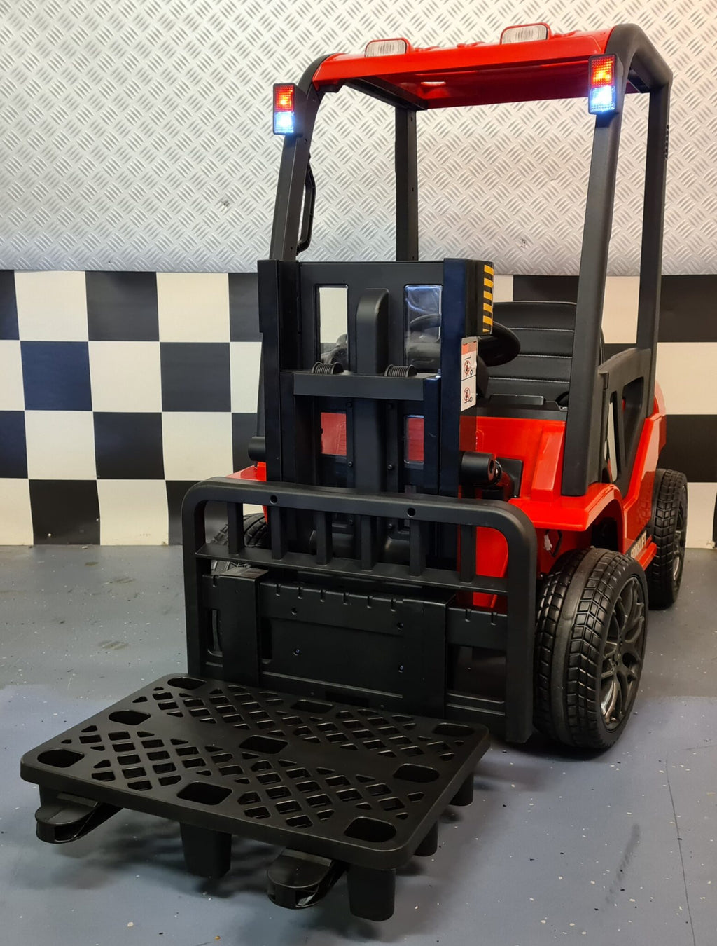 Muletto elettrico per bambini 12V rosso con telecomando