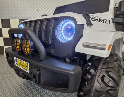 Jeep elettrica per bambini Gravity 12V bianca 2 posti - immagine 7