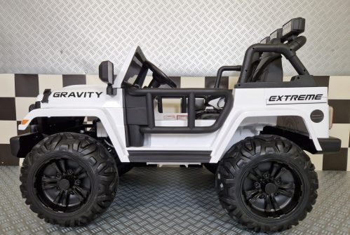 Jeep elettrica per bambini Gravity 12V bianca 2 posti - immagine 4