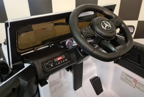 Auto elettrica per bambini Mercedes G63 12V bianca 1 posto