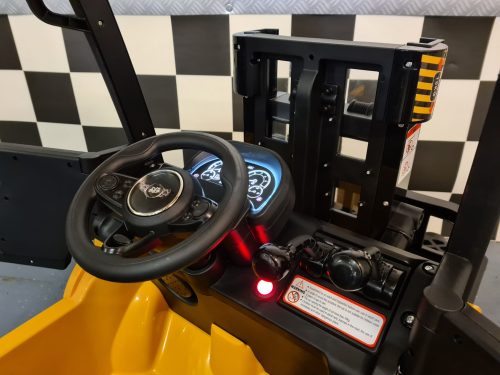 Muletto elettrico per bambini 12V giallo con telecomando - immagine 8