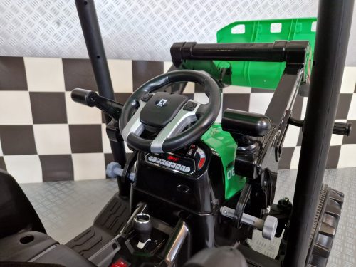 Trattore elettrico per bambini 24V verde con rimorchio - immagine 10