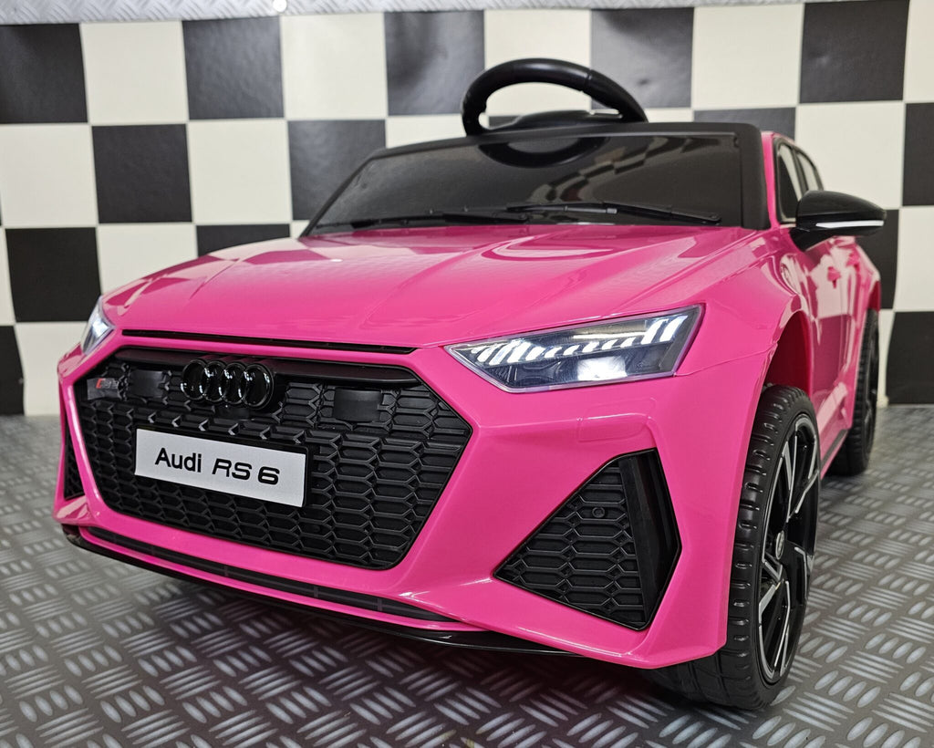 Audi RS6 Elettrica per Bambini 12V Rosa - immagine 1