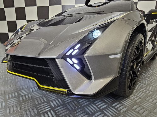 Auto elettrica per bambini Lamborghini Autentica 12V grigio metallizzato