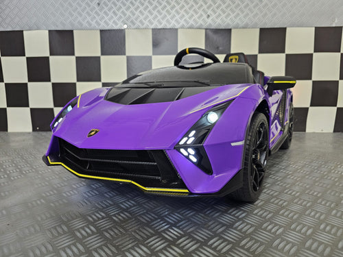 Auto elettrica per bambini Lamborghini Autentica 12V viola