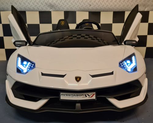 Auto elettrica per bambini Lamborghini Aventador 2 posti 24V drift bianca