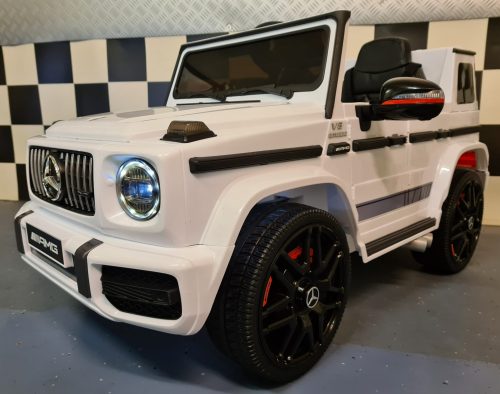Auto elettrica per bambini Mercedes G63 12V bianca 1 posto