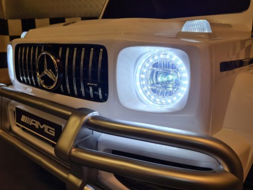 Auto elettrica per bambini Mercedes G63 24V bianca 2 posti