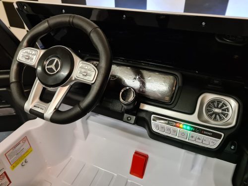 Auto elettrica per bambini Mercedes G63 24V bianca 2 posti