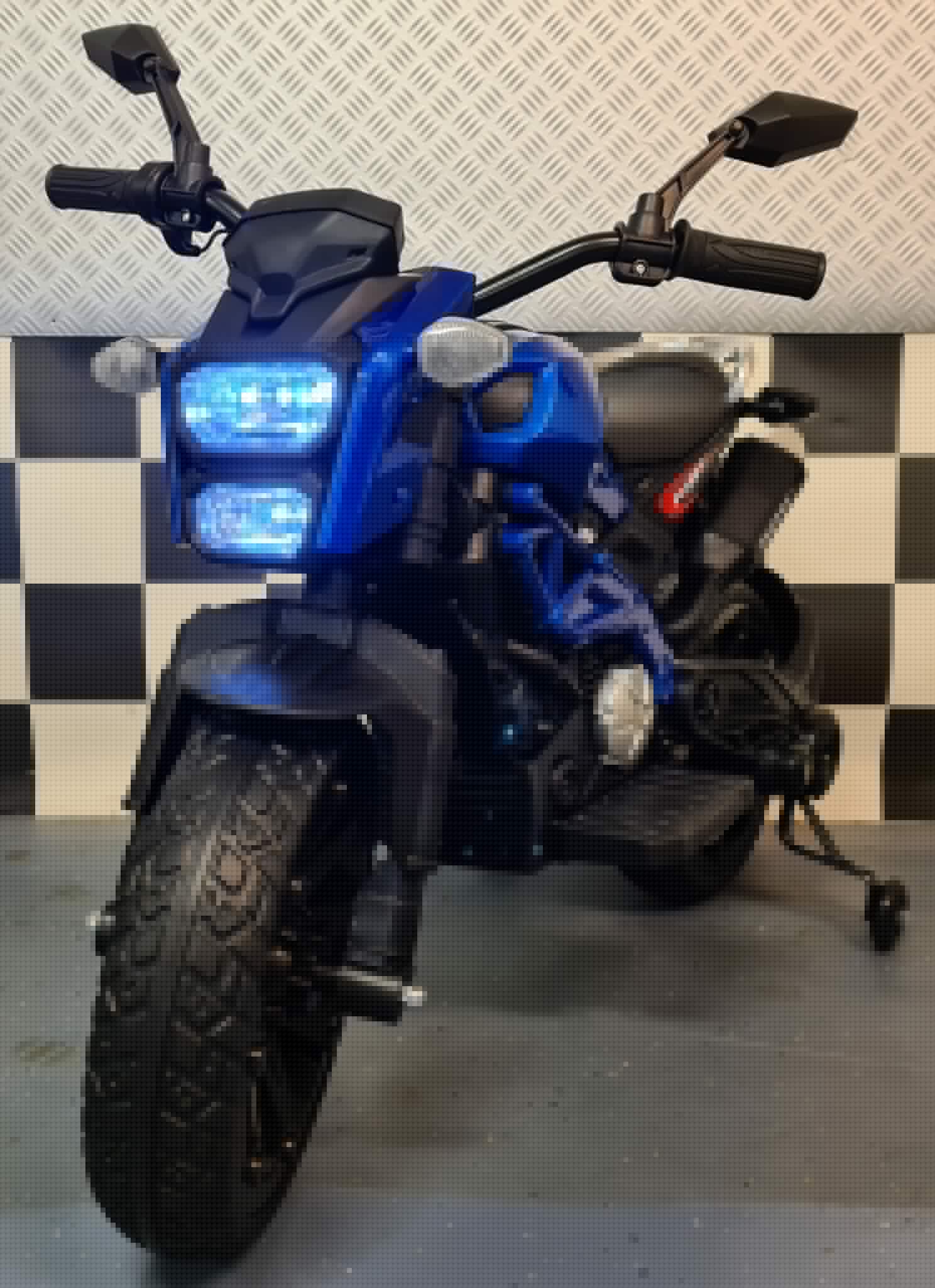 Moto elettrica Grom Superbike per bambini 12V blu metallizzato - immagine 1