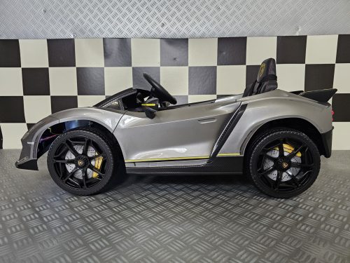 Auto elettrica per bambini Lamborghini Autentica 12V grigio metallizzato
