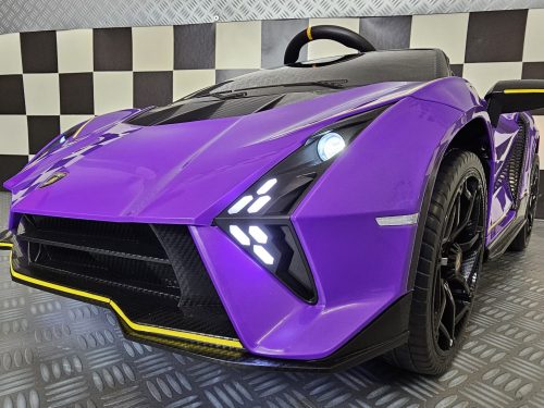 Auto elettrica per bambini Lamborghini Autentica 12V viola