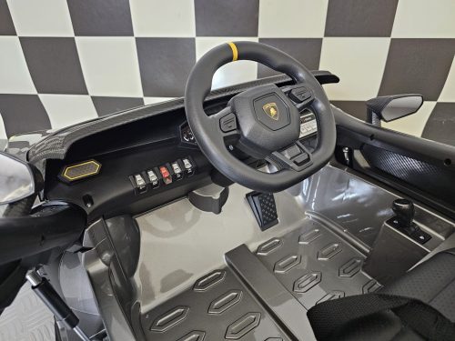 Auto elettrica per bambini Lamborghini Autentica 12V grigio metallizzato